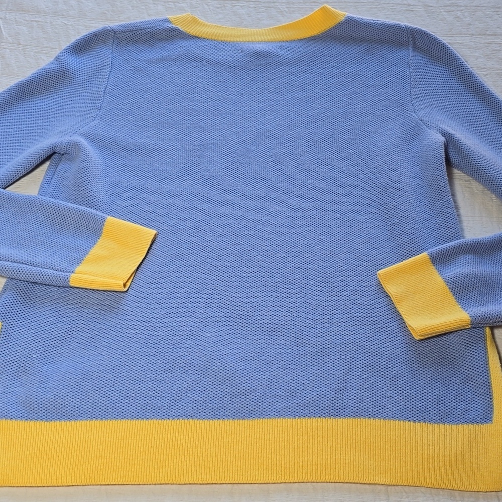 Burgess The" Bea "Seed Stitch Sweater | Blueberry Sunbeam - Size M - Picture 13 of 14